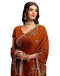 Vasthrlay Georgette Embroidery Unstitched Maroon Saree