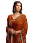 Vasthrlay Georgette Embroidery Unstitched Maroon Saree