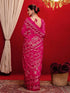 Vasthrlay Georgette Printed Unstitched Maroon Saree