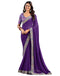 Vasthrlay Georgette Embroidery Unstitched Purple Saree