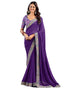 Vasthrlay Georgette Embroidery Unstitched Purple Saree