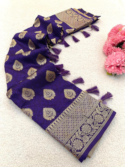Vasthrlay Kanjivaram Banarasi Lavendar
