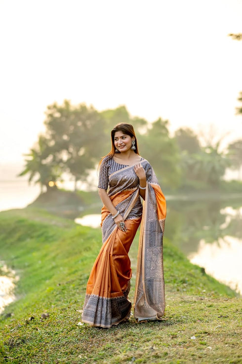 Vasthrlay Tussar Silk Saree
