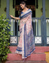 Vasthrlay Womens Printed Unstitched Light Green Saree