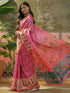 Vasthrlay Shimmer Printed Navy Navy Blue Saree
