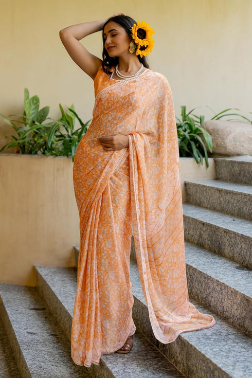 Vasthrlay Fashion Chiffon Printed Ethnic Wear