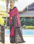 Vasthrlay Chanderi Bandhani Unstitched White Saree