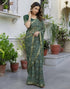Vasthrlay Georgette Bandhani Unstitched Purple Saree