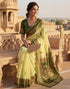 Vasthrlay Chanderi Printed Unstitched Orange Saree