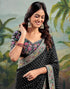 Vasthrlay Georgette Embroidery Unstitched Purple Saree