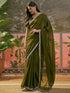 Vasthrlay Sequins Embroidery Unstitched Maroon Saree