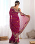 Vasthrlay Georgette Embroidery Red1 Red Saree