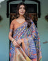 Vasthrlay Handloom Multicolor Turquoise Saree