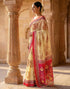 Vasthrlay Womens Printed Unstitched Off White Saree
