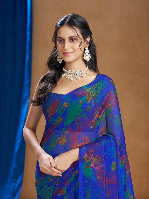 Vasthrlay Chiffon Floral Saree