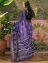 Vasthrlay Georgette Printed Unstitched Rani Pink Saree