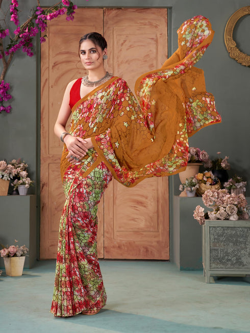 Vasthrlay Georgette Printed Saree