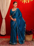 Vasthrlay Shimmer Scalloped Unstitched Maroon Saree