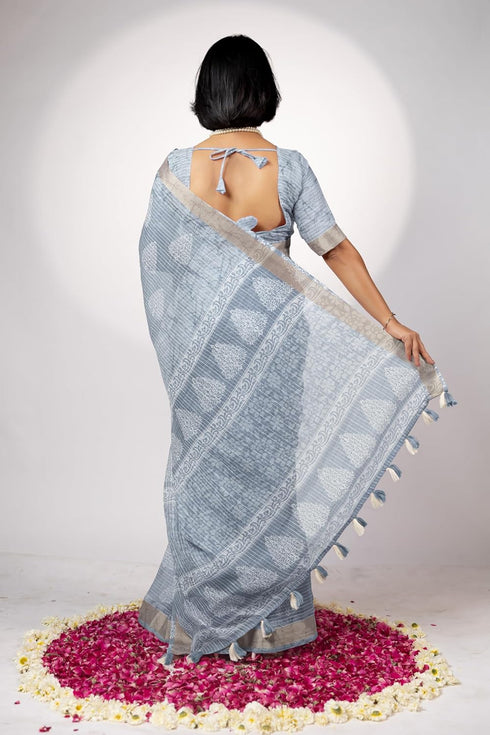Vasthrlay Fashion Printed Mustard Ethnic Wear