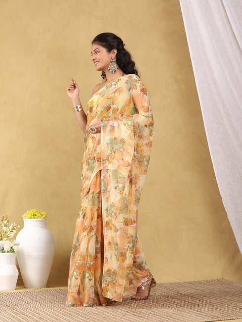 Vasthrlay Chiffon Floral Saree