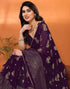 Vasthrlay Georgette Weaving Unstitched Red Saree