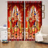 Eyelet Polyester Light Filtering God Printed Long Crush Curtains 7Ft | 2Pcs