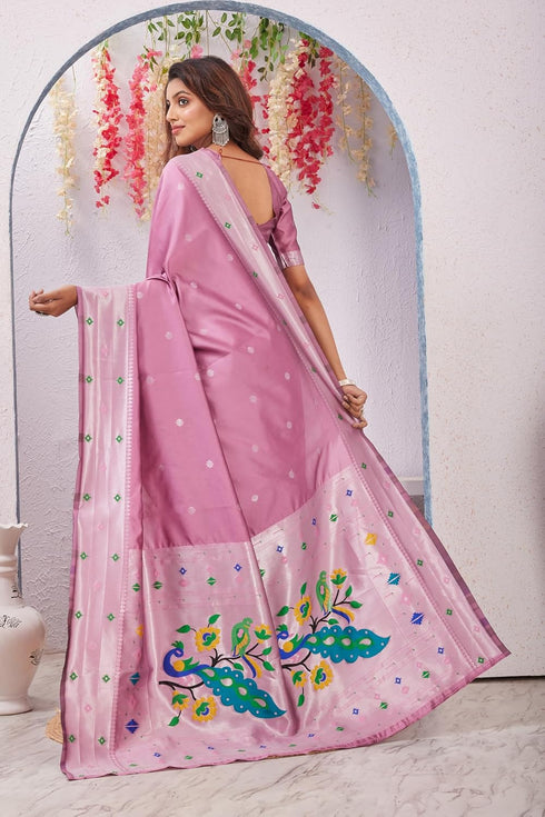 Vasthrlay Paithani Kanjivaram Lightpink