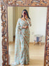 Vasthrlay Pink Georgette Unstitched Saree