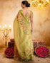 Vasthrlay Shimmer Printed Unstitched Beige Saree