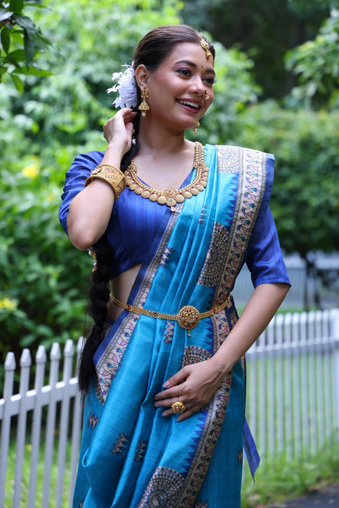 Vasthrlay Beautiful Kalamkari Contrast