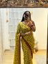 Vasthrlay Yellow Georgette Printed Unstitched Saree