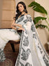Vasthrlay Printed Black Saree