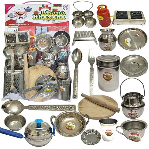 SHAKTISM Steel Kitchen Set Toys for Kids