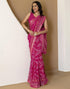Vasthrlay Georgette Bandhani Unstitched Maroon Saree