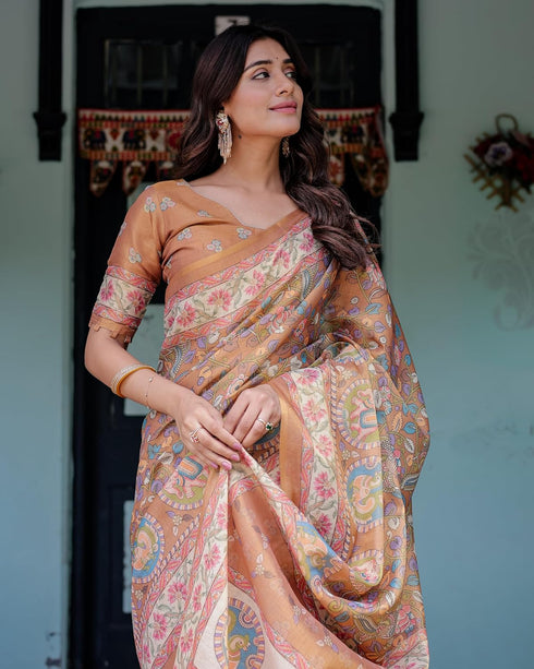 Vasthrlay Handloom Printed Saree