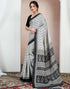 Vasthrlay Bandhani Printed Unstitched Black Saree
