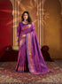 Vasthrlay Women's Kanjivaram Silk Unstitched Saree