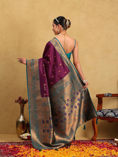 Vasthrlay Banarasi Unstitched Saree