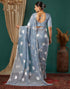 Vasthrlay Georgette Printed Unstitched Orange Saree