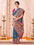Vasthrlay Womens Weaving Unstitched Dark Green Saree