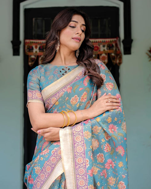 Vasthrlay Handloom Printed Saree