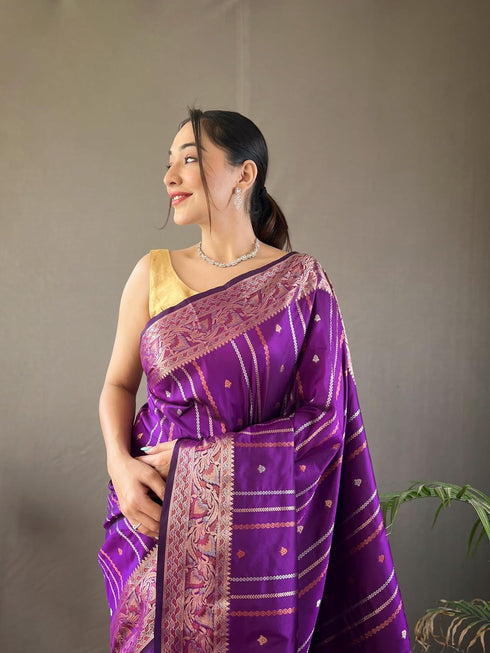 Vasthrlay Women's Kanjivaram Cotton Unstitched Saree