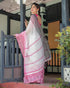 Vasthrlay Floral Printed Tassels Saree