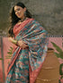 Vasthrlay Shimmer Georgette Unstitched Black Saree