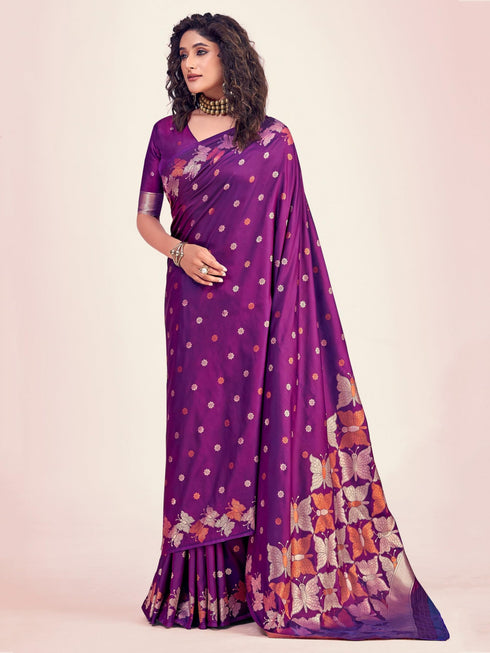 Vasthrlay Banarasi Unstitched Saree
