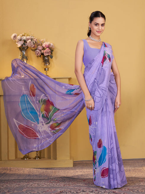 Vasthrlay Georgette Printed Saree