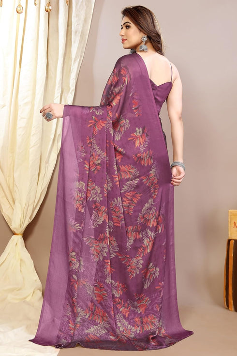 Vasthrlay Fashion Chiffon Turquoise Ethnic Wear