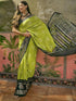 Vasthrlay Georgette Printed Unstitched Rani Pink Saree