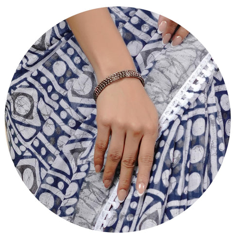 Vasthrlay Fashion Chevron Printed Ethnic Wear
