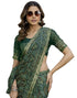 Vasthrlay Georgette Bandhani Unstitched Purple Saree